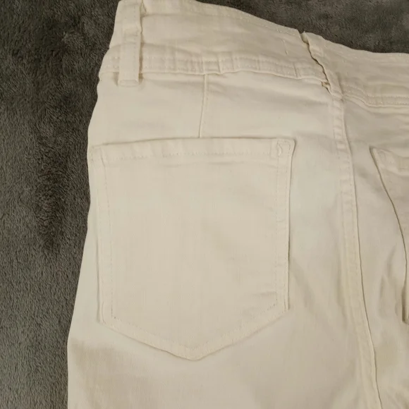 Mango Women's Cream High-Waist Straigh Jeans Size 4 - Picture 10 of 16